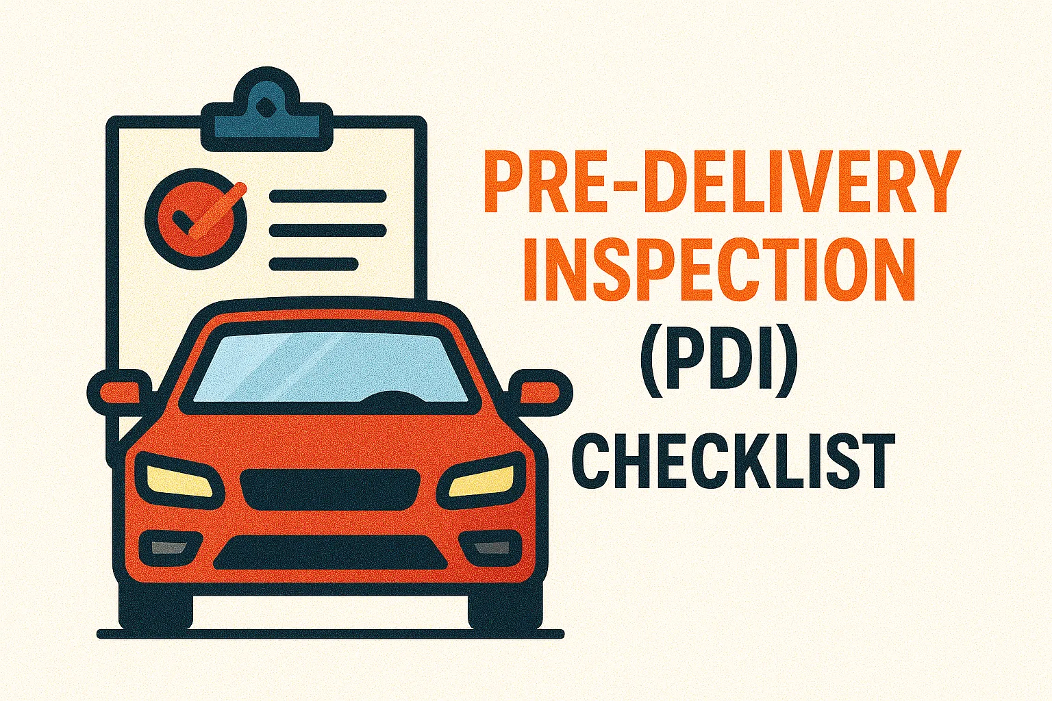 Pre-delivery Inspection (PDI) Checklist